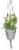 Primitive Planters Gray Macramé Plant Hanger Perspective: front