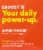 EBOOST Super Powder Mind + Body Orange Energizer Supplement Packets Perspective: front