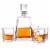 Luna Whiskey Decanter Set with 4 Glasses, Set of 5 Perspective: front