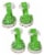 Pet Life Buckle-Supportive Pvc Waterproof Pet Sandals Shoes - Set Of 4 Perspective: front
