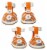 Pet Life Buckle-Supportive Pvc Waterproof Pet Sandals Shoes - Set Of 4 Perspective: front
