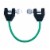 Lucky Bums Kids Easy Wedge Ski Bungee Cord Training Aid Tip Connector, Green Perspective: front