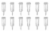 Year of Plenty Airlocks | 12-Pack | Hydrolocks for Fermenting, Brewing, etc Perspective: front