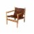 Genoa Leather Sling Accent Chair - Cognac Brown Perspective: front
