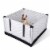 EZwhelp EZclassic 28 x 28 Puppy Dog Whelping Box Playpen w/Rails & Liner, Gray Perspective: front