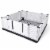 EZwhelp EZclassic 48 x 48 Puppy Dog Whelping Box Playpen w/Rails & Liner, Gray Perspective: front