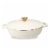 5 Quart Enameled Cast Iron Round Dutch Oven Braiser, Cream Perspective: front
