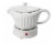 14 oz White Ceramic Electric Gravy Boat Warmer with Lid and Detachable Power Cord Perspective: front