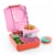 Omie OmieBox Bento Box for Kids - Insulated Lunch Box w/ 8oz Thermos - Pink Berry Perspective: front