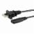 AC Power Cord Cable compatible with PS2 PS3 PS4 Slim / Super Slim Perspective: front
