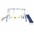 XDP Recreation Playground Galore Outdoor Swing Set with Glider, 3 Swings & Slide Perspective: front