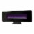 Muskoka Curved Front Wall Mount Electric Fireplace with Black Glass Perspective: front