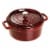 Staub Cast Iron 4-qt Round Cocotte - Grenadine Perspective: front