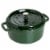 Staub Cast Iron 5.5-qt Round Cocotte - Basil Perspective: front