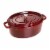 Staub Cast Iron 7-qt Oval Cocotte - Grenadine Perspective: front