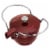 Staub Cast Iron 1-qt Round Tea Kettle - Grenadine Perspective: front