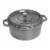 Staub Cast Iron 7-qt Round Cocotte - Graphite Grey Perspective: front