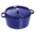 Staub Cast Iron 13.25-qt Round Cocotte - Dark Blue Perspective: front