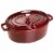 Staub Cast Iron Oval Cocotte, Dutch Oven, 5.75-quart, serves 5-6, Made in France, Grenadine Perspective: front