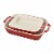 Staub Ceramic 2-pc Rectangular Baking Dish Set - Rustic Red Perspective: front