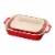 Staub Ceramic 2-pc Rectangular Baking Dish Set - Cherry Perspective: front