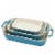 Staub Ceramics 3-pc Rectangular Baking Dish Set - Rustic Turquoise Perspective: front