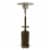 AZ Patio Tall Propane Outdoor Wheeled Patio Heater with Table, Hammered Bronze Perspective: front