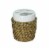 Bathroom Toothbrush Holder Woven Rattan Brown Hana 701036 Perspective: front