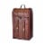 2 Bottle Antique Wooden Wine Box by Twine® Perspective: front