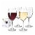 Taste Set of 4 Red And White Tasting Glass by True® Perspective: front