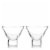 Viski® Raye Crystal Heavy Base Martini Glasses Perspective: front