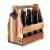 Foster & Rye Acacia Wood Beer Caddy Perspective: front