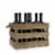 Wooden 6-Bottle Crate by Twine® Perspective: front