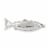 Foster & Rye 4367 Trout Flask, Metallic Perspective: front