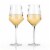 Viski Raye Crystal Angled Chardonnay Glasses Perspective: front
