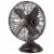 Hunter 90407 12  All Metal Retro Oscillating Table Fan w/ 3 Speeds, Onyx Copper Perspective: front