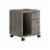 Printer Cart, Rolling File Cabinet, Mobile, Storage, Work, Laminate, Brown, Perspective: front