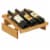 Wooden Mallet 3 Bottle Dakota Wine Display Perspective: front