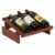 Wooden Mallet 3 Bottle Dakota Wine Display Perspective: front