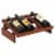 Wooden Mallet 4 Bottle Dakota Wine Display Perspective: front