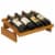 Wooden Mallet 4 Bottle Dakota Wine Display Perspective: front