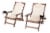 Romantic Collection Canvas Sling Chair with Cup and Wine Holder (Set of 2) Perspective: front