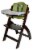 Abiie Beyond Wooden High Chair with Tray. (Mahogany Wood - Olive Cushion) Perspective: front