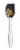 Star Wars 11” Silicone Spatula - Black/Gold Text “Star Wars” Perspective: front