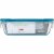 Snapware® Total Solution® Pyrex® Glass Rectangle Container with Lid - Blue / Clear Perspective: front