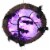 Northlight 15  LED Lighted Rattan with Bats Halloween Wreath - Purple Lights Perspective: front