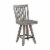 Treasure Trove Keystone Gray Wood Counter Height Swivel Barstool Perspective: front