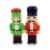 Tabletop Nutcracker Salt And Pepper Dolomite Christmas Shakers Y9957 Perspective: front