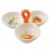 Tabletop Painted Pumpkin Tidbit Tray Dolamite Fall Thanksgiving Party H9627 Perspective: front