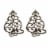Cast Iron Copper Wall Hanging Flower Pot Holder Mounted Planter Ring Set of 2 Perspective: front